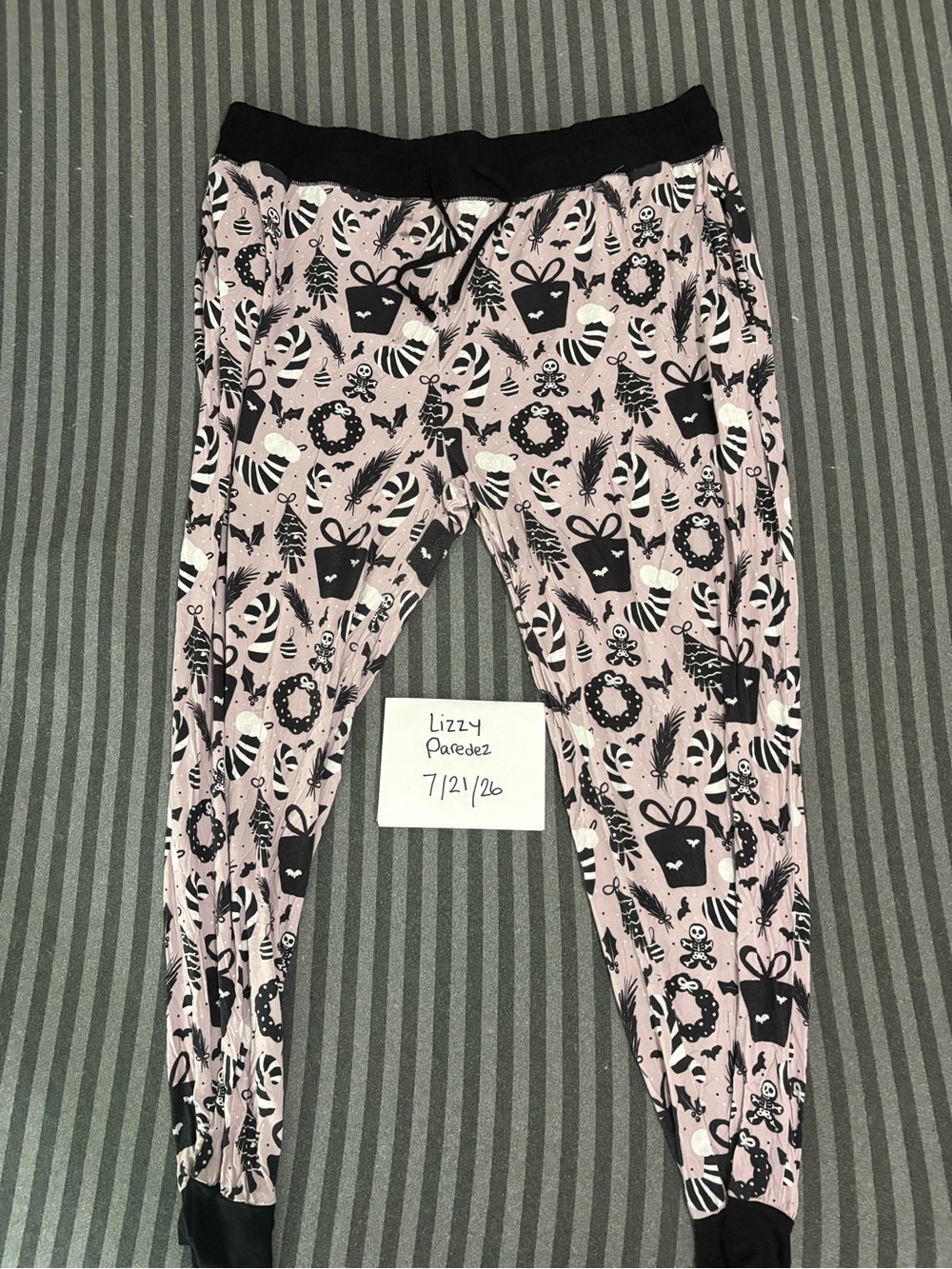 Super soft bamboo lavender spooky Christmas joggers